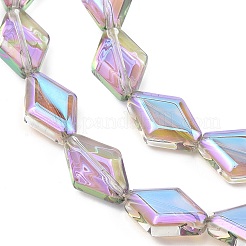 Стеклянные бусины с гальваническим покрытием &nbsp;EGLA-B010-01A-HR02