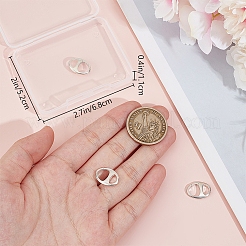 2 шт. 925 кольца-пружины из стерлингового серебра с родиевым покрытием&nbsp;STER-BBC0007-53