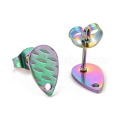 Ионное покрытие (ip) 304 нержавеющая сталь гвоздики фурнитура для сережек&nbsp;STAS-O119-30MC