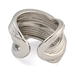 Открытые манжеты из латуни с микро-паве и кубическим цирконием для женщин&nbsp;RJEW-I107-03P