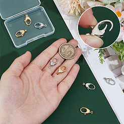 8 шт. 2-х цветные латунные карабины-клешни&nbsp;FIND-PH0026-19