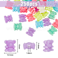 250 шт. Непрозрачные акриловые бусины&nbsp;MACR-HY0001-05