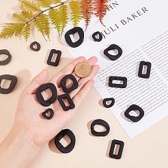 100 шт. 5 стиля прорезиненных акриловых соединительных колец&nbsp;OACR-PH0001-54