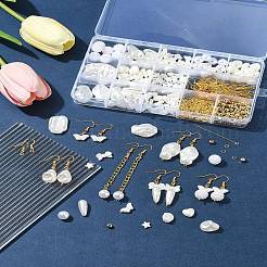 Наборы для самостоятельного изготовления сережек из искусственного жемчуга из латуни и АБС-пластика&nbsp;DIY-FS0007-97