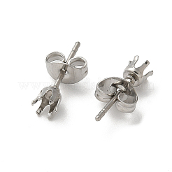 Фурнитура для сережек-гвоздиков из хирургической нержавеющей стали 316&nbsp;STAS-Z118-03P-05