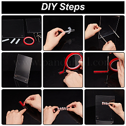 2 комплект 2-х стилей прозрачной акриловой демонстрационной доски в доспехах&nbsp;DIY-FG0005-37