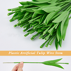 Стебель искусственного тюльпана из пластика и железа&nbsp;LS-DIY-WH0430-916