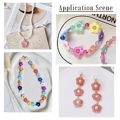 100шт 5 цвета прозрачные акриловые бусины&nbsp;MACR-TA0002-58