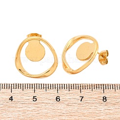 Серьги-гвоздики из нержавеющей стали 304 с ионным покрытием (IP)&nbsp;EJEW-D281-21G