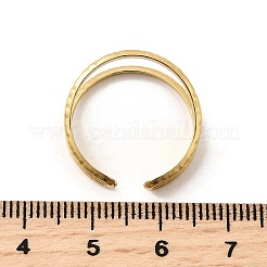 Регулируемые открытые манжеты из нержавеющей стали 304 для женщин&nbsp;RJEW-U062-01A-G