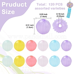 120шт 6 цвета имитация желе акриловые бусины&nbsp;MACR-YW0003-22