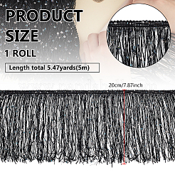 5 м отделочная лента из полиэстера с пайетками и кисточками&nbsp;OCOR-BC0006-56A