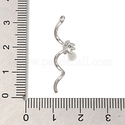 Латунные микропаве прозрачные подвески с фианитом&nbsp;KK-M301-13P