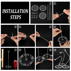 Пластиковые держатели для демонстрации фигурок из цинкового сплава с шестигранным основанием&nbsp;ODIS-WH0038-219A