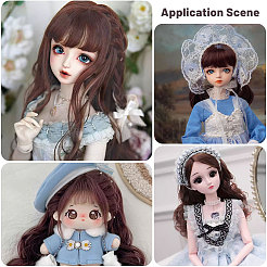 Искусственная шерсть кукольный парик волосы&nbsp;AJEW-WH0609-186D