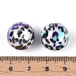 Непрозрачные акриловые бусины с УФ-покрытием&nbsp;OACR-T028-70