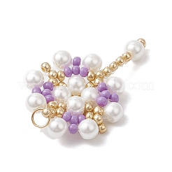 Подвески-цветы из стеклянных бусинок&nbsp;PALLOY-MZ00827-03