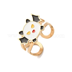 Кольца-манжеты из нержавеющей стали 304 с эмалью для женщин&nbsp;LS-RJEW-Z116-01G-07