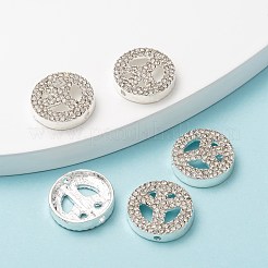 Знак мира сплав горный хрусталь кристалл бисер&nbsp;LS-RB-J451-01S