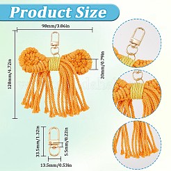 Наборы для изготовления брелок-бантов из хлопка своими руками&nbsp;DIY-SC0028-14
