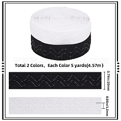 10 ярд 2-цветная нескользящая прозрачная силиконовая полиэстеровая эластичная лента&nbsp;OCOR-GF0004-15A