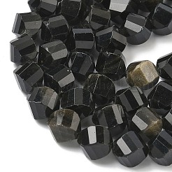 Естественный золотистый отлив обсидиан бисер пряди&nbsp;G-C267-B18