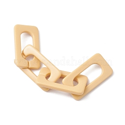 5 шт. 5-цветные непрозрачные акриловые прямоугольные звенья цепи&nbsp;AJEW-JB01369