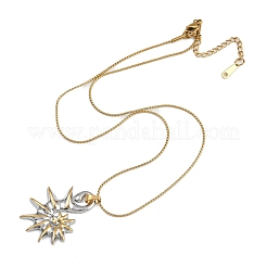 Ожерелья с подвеской в форме раковины из нержавеющей стали 304 для женщин и мужчин&nbsp;NJEW-H077-01GP