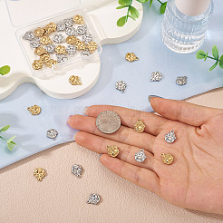 40 шт. 2-х цветные подвески из нержавеющей стали 304&nbsp;STAS-TA0003-43