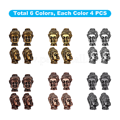 Сплавочные овальные бусины тибетского стиля &nbsp;PALLOY-PH0001-09