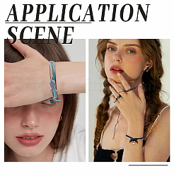 16шт. браслеты из двухцветного вощеного нейлонового шнура&nbsp;BJEW-SC0001-37