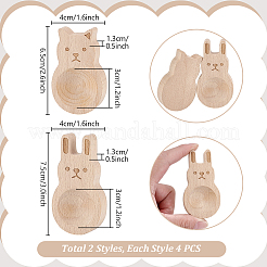 8шт 2 стиля букового дерева ароматерапевтический диффузор украшения&nbsp;DJEW-PH0001-71