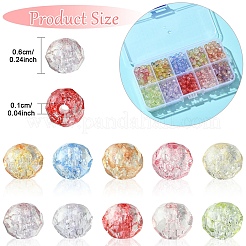 540шт 9 цвета прозрачные стеклянные бусины&nbsp;GLAA-YW0004-01