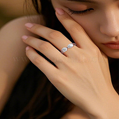 2 шт. открытые кольца-манжеты из сплава для женщин&nbsp;RJEW-LP0005-18