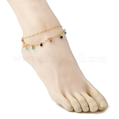 2 шт. латунная цепочка Фигаро и цепочки-скрепки для ножек&nbsp;AJEW-AN00723