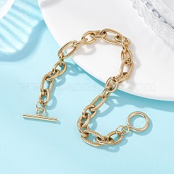 Браслеты-цепочки Фигаро из нержавеющей стали 304 для женщин и мужчин&nbsp;BJEW-JB12899