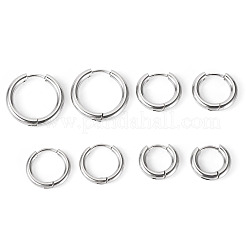 6 пара серег-колец Huggie Hoops из нержавеющей стали 202&nbsp;EJEW-TA0001-57B