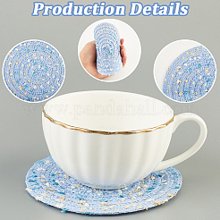 Подставка под стакан из хлопчатобумажной ткани ручной работы&nbsp;AJEW-WH20067-004B