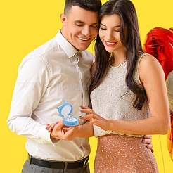 2 шт. бархатные подарочные коробки для хранения колец&nbsp;AJEW-GO0002-24B-02