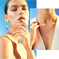 18шт 3 цвета прозрачные стеклянные подвески&nbsp;GLAA-YW0004-52A