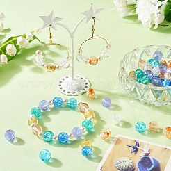 64 шт. 8-х цветные бусины ручной работы из фольги в технике лэмпворк&nbsp;FOIL-TA0001-05