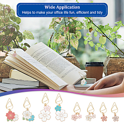 8 шт. металлические скрепки для бумаг&nbsp;HJEW-OC00192