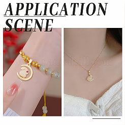 9 шт. 3 стильные подвески из натуральной 18-каратной позолоченной латуни с микропаве из кубического циркония&nbsp;KK-BC0010-46