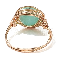 Круглые кольца на палец из натурального селенита&nbsp;RJEW-JR00763