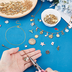 Наборы для самостоятельного изготовления цепочек и подвесок из нержавеющей стали 304 и сплава&nbsp;DIY-PH0032-25