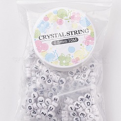 520 шт. Акриловые бусины с алфавитом&nbsp;MACR-XCP0001-10