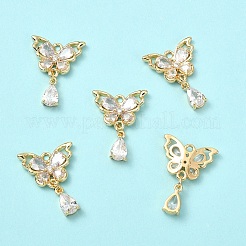 5 шт. Латунные подвески с микропаве&nbsp;KK-YW0003-65