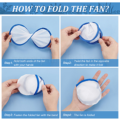 32 шт. 8-цветный нейлоновый складной летающий диск или вентилятор с сумкой для хранения в ассортименте&nbsp;AJEW-BC0007-30A