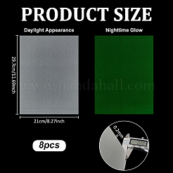 Светящиеся в темноте прямоугольные пластиковые термоусадочные листы&nbsp;DIY-WH0591-254A