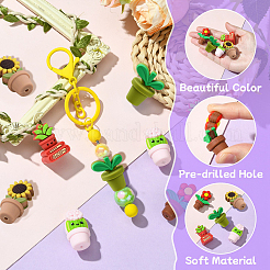 10шт 5 стиля силиконовые бусины&nbsp;SIL-CJ0003-07